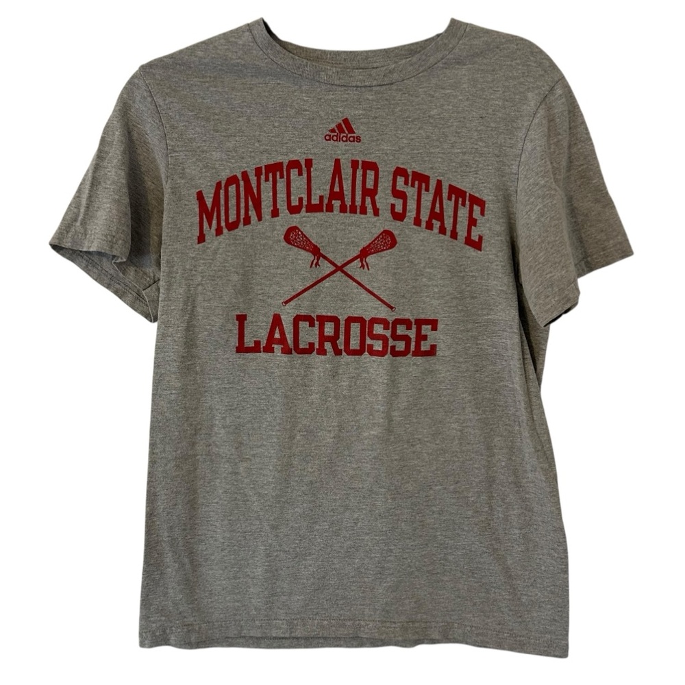 Gray Lacrosse Montclair State University Top Athletic Adidas Shirt Unisex Small!